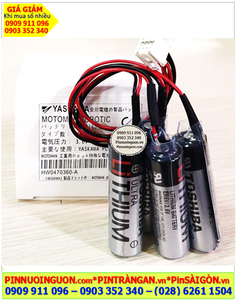 Yaskawa ER6V-C4 (Bộ 4 pin); Pin nuôi nguồn Motoman Yaskawa ER6V-C4 lithium 3.6v 8000mAh, Xuất xứ Nhật